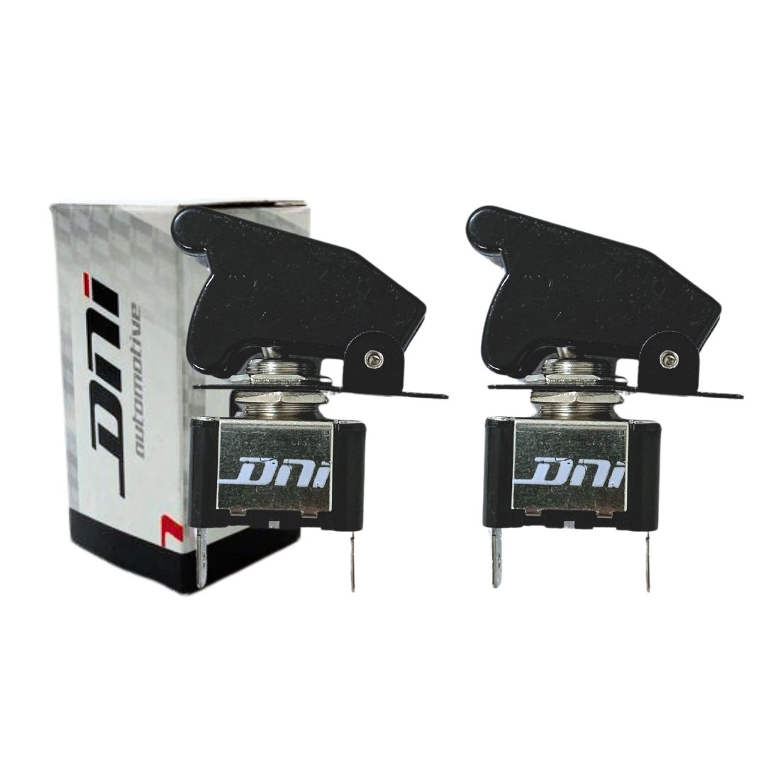 Kit 2 Chave Botão Liga Desliga 2 Posições Preta Tipo Caça