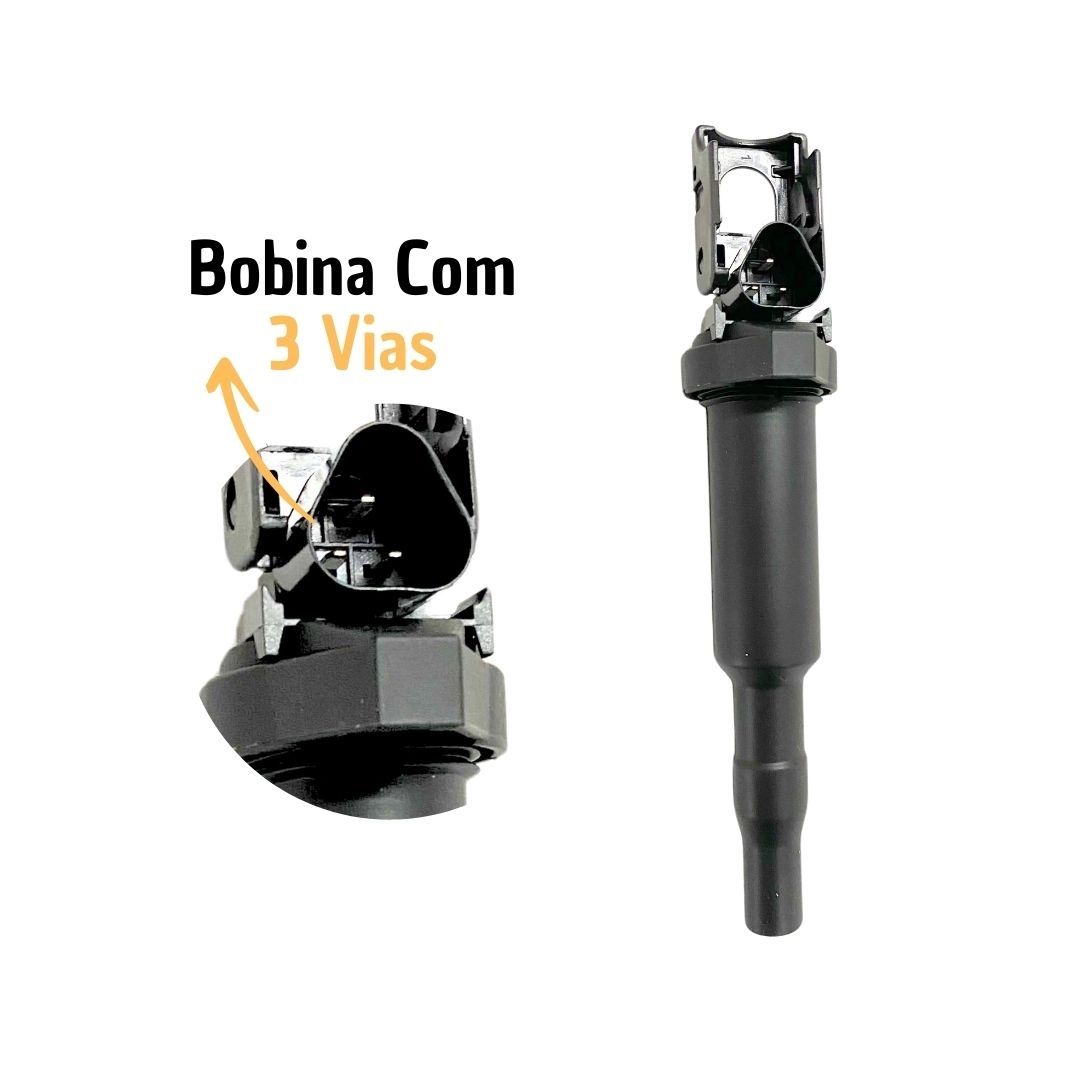 Bobina de Ignição Para BMW 550i 650i X3 X5 Z4 Hella Bobina de Ignição Para BMW 550i 650i X3 X5 Z4 Hella
