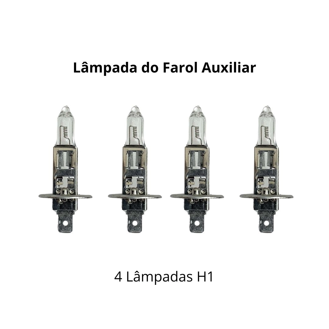 Par Farol Auxiliar ParaScania S4 Série 4 + Lâmpadas Par Farol Auxiliar ParaScania S4 Série 4 + Lâmpadas