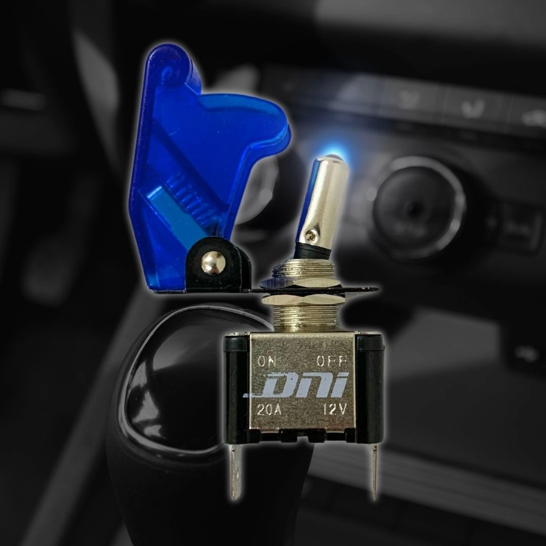 Chave Tipo Caça 2 Posições Botão Liga Desliga 12v LED Azul