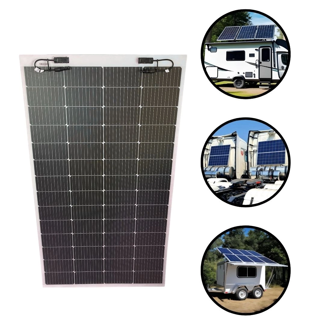 Par Painel Solar Automotivo Flexível Caminhão MotorHome 200w