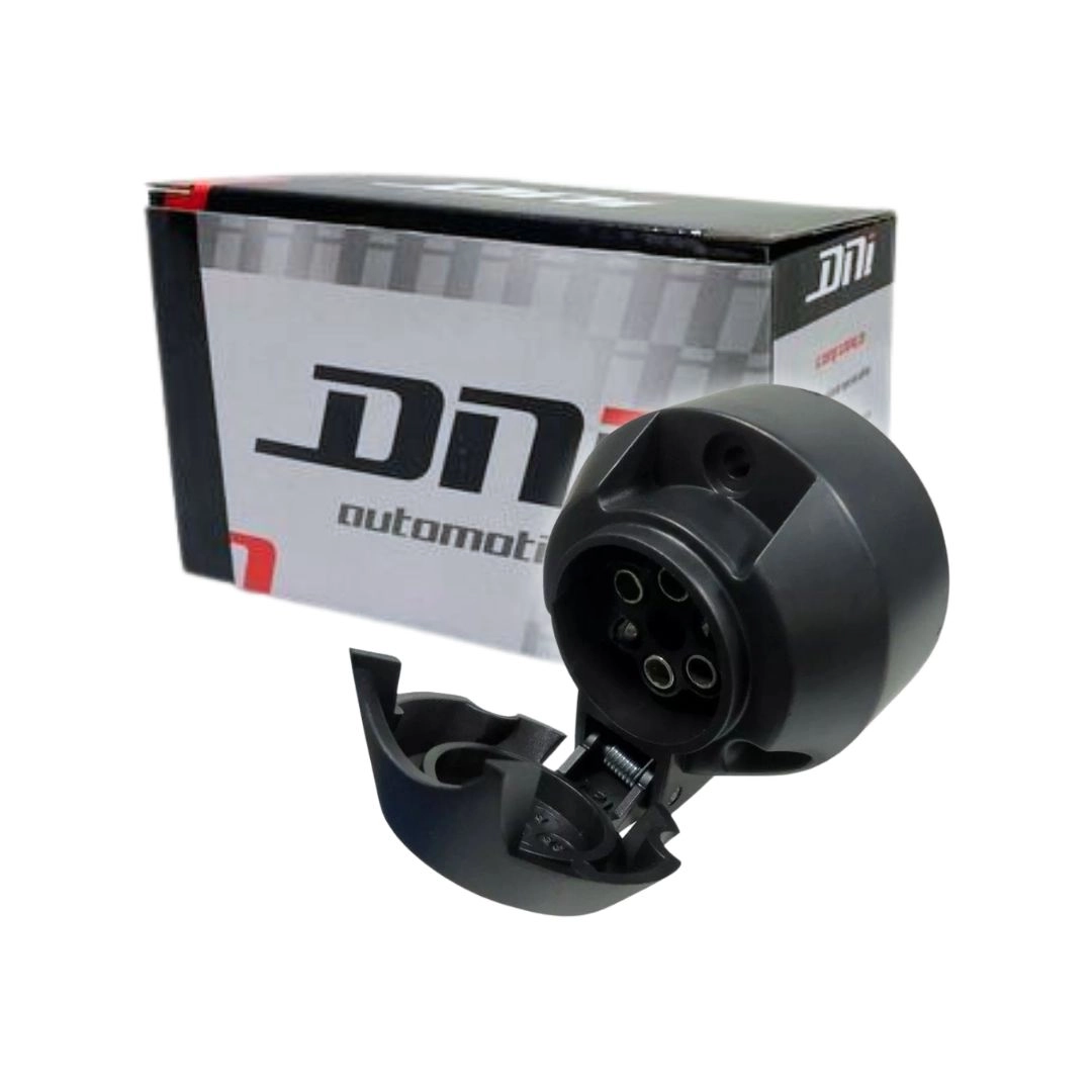 Tomada Elétrica Carretinha Caminhão Reboque Conector Fêmea 6 Polos Bivolt 12v/24v Nylon DNI 8730