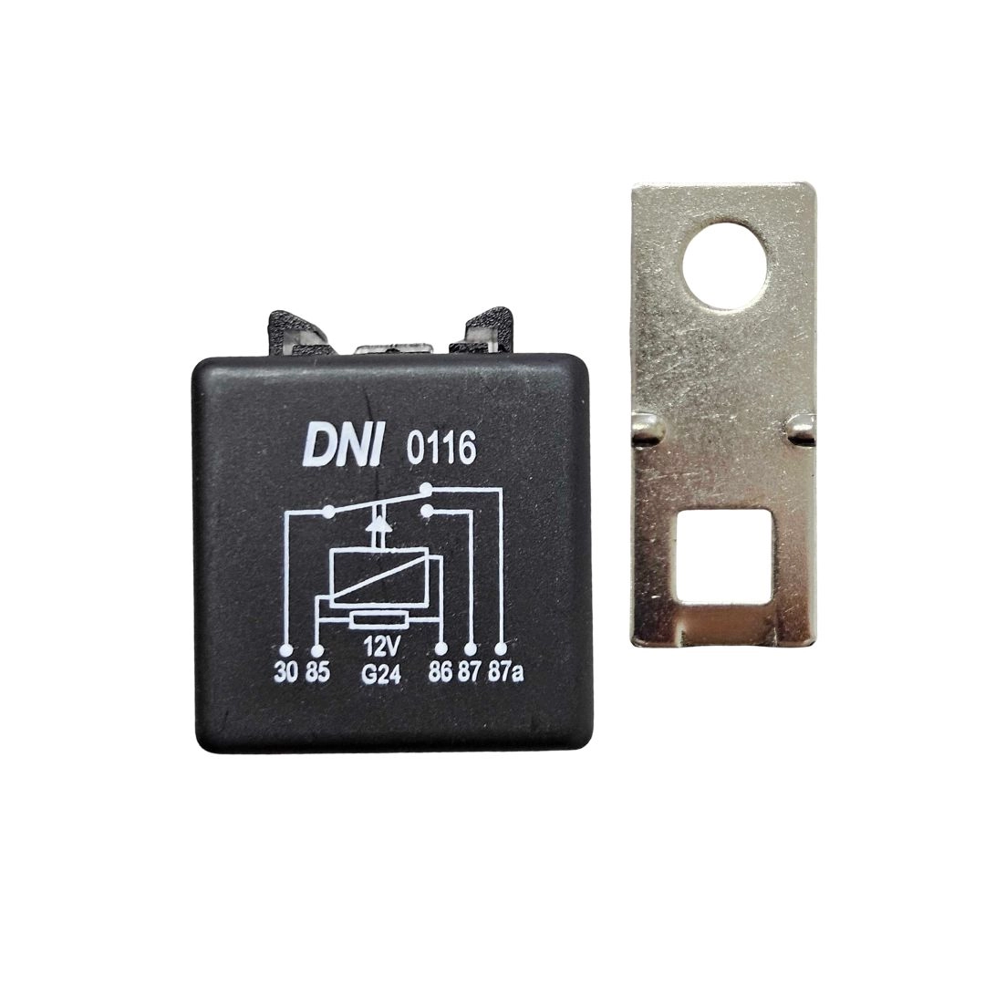 Relé Auxiliar Reversor 40/30a 5 Terminais 12v Universal Com Suporte DNI0116