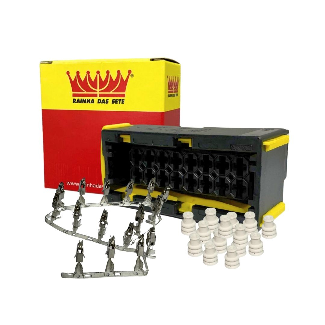 Kit Reparo Conector Chicote Módulo PLD 16 Vias Fêmea Caminhão Mercedes Benz MB 1935 1938 1944 Axor Actros Atego Atron Kit Reparo Conector Chicote Módulo PLD 16 Vias Fêmea Caminhão Mercedes Benz MB 1935 1938 1944 Axor Actros Atego Atron