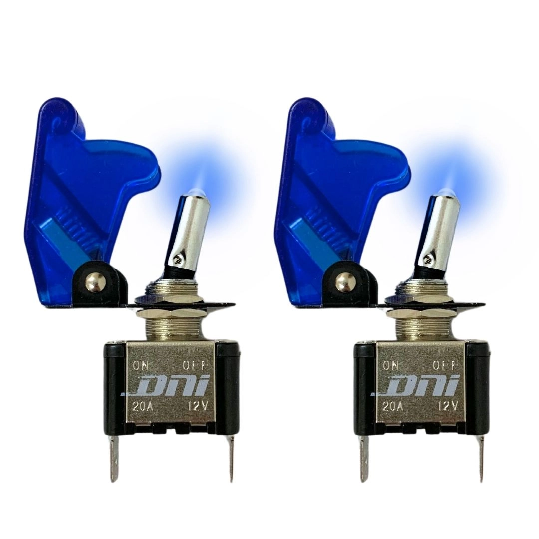 Kit 2 Chave Botão Liga Desliga 2 Posições 12v LED Azul 