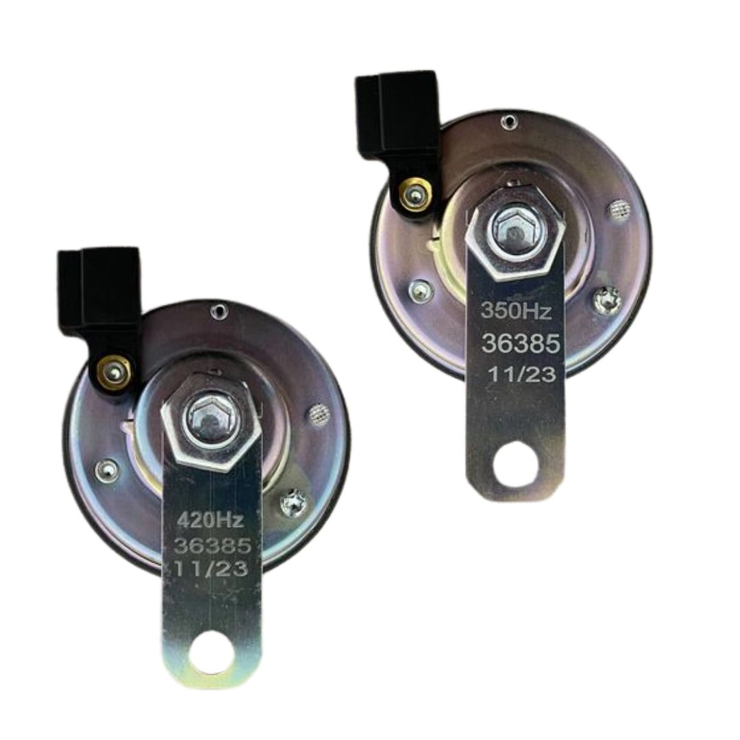 Par Buzina Toyota Hilux 72mm c/ Conector Original e Suporte Par Buzina Toyota Hilux 72mm c/ Conector Original e Suporte