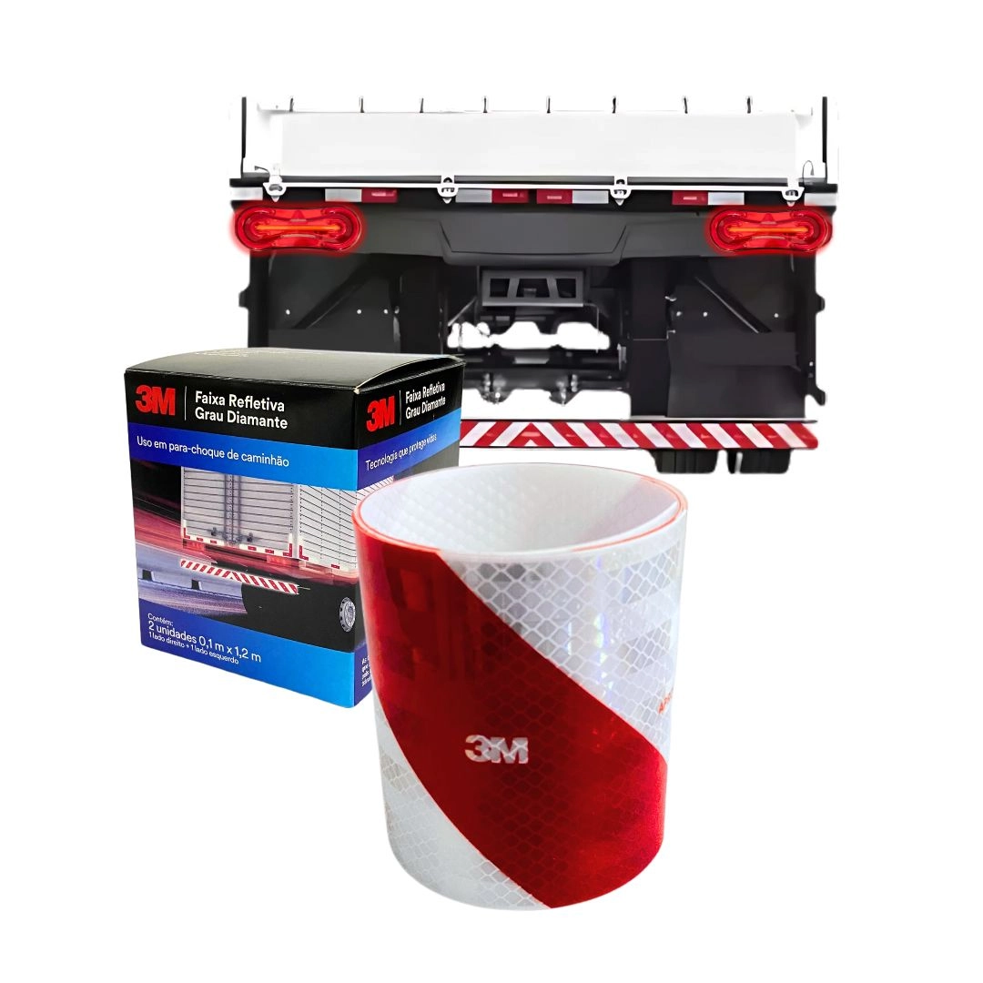 Faixa Refletiva 3M Original Caminhao Parachoque 2,40 Metros