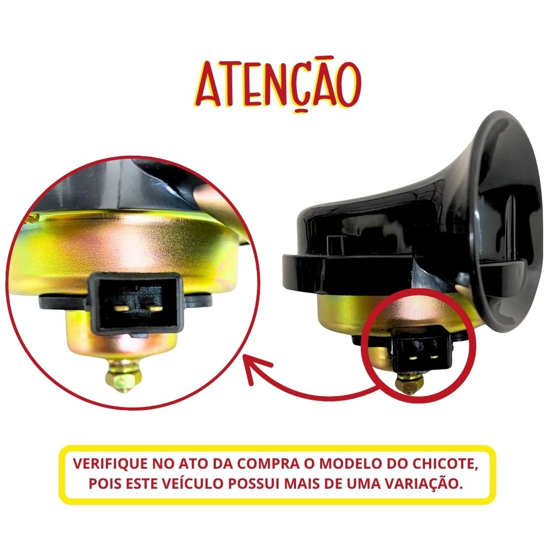 Buzina Caracol 12v Individual Para Volkswagen Gol Parati 1.0 1.6 1.8 2.0 Saveiro 1.6 1.8 2.0 GB1057