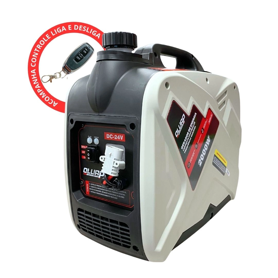 Gerador De Energia 24v Automotivo Inteligente Para Caminhão Motorhome 2000W 7 Litros