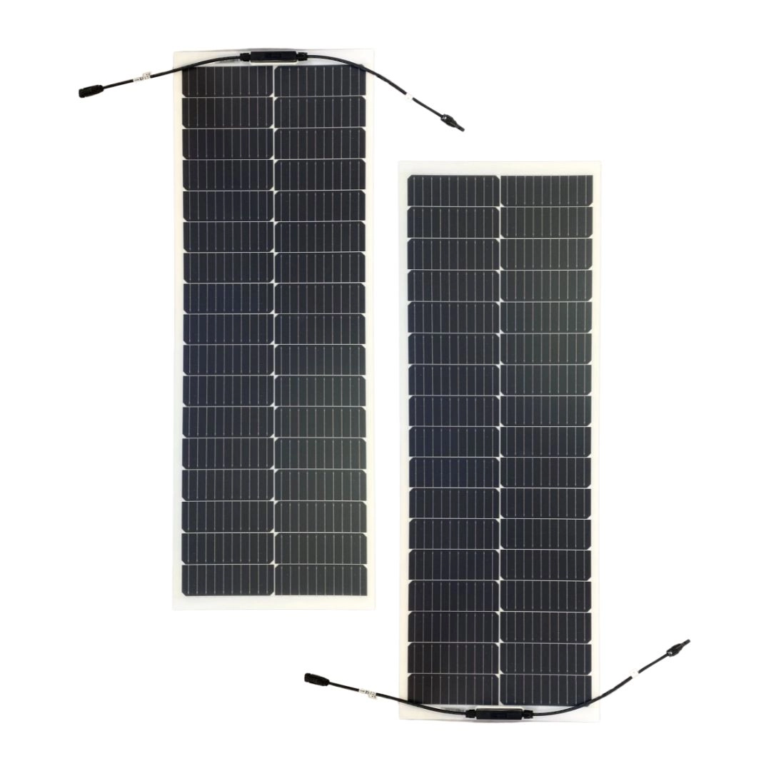 Par Painel Solar Automotivo Flexível Caminhão MotorHome 80w Par Painel Solar Automotivo Flexível Caminhão MotorHome 80w