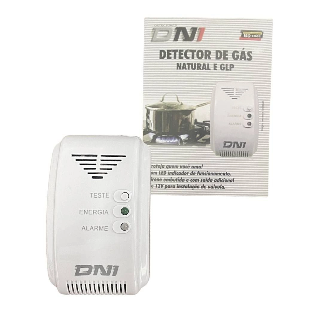 Detector de Vazamento de Gás Cozinha Casa Natural GLP Bivolt