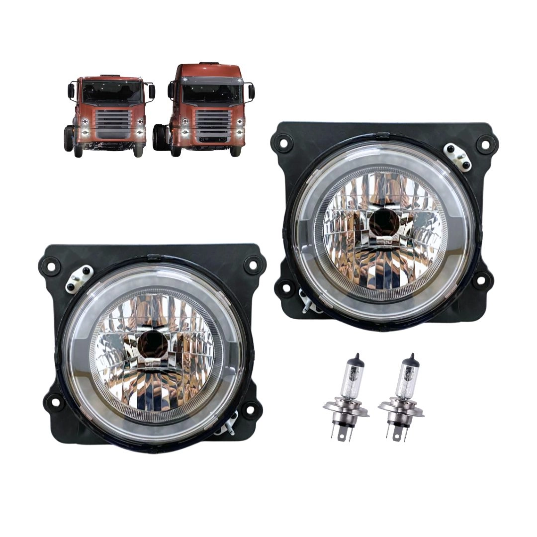 Kit Farol DRL Led Para VW Novo Constellation Lâmpadas Kit Farol DRL Led Para VW Novo Constellation Lâmpadas