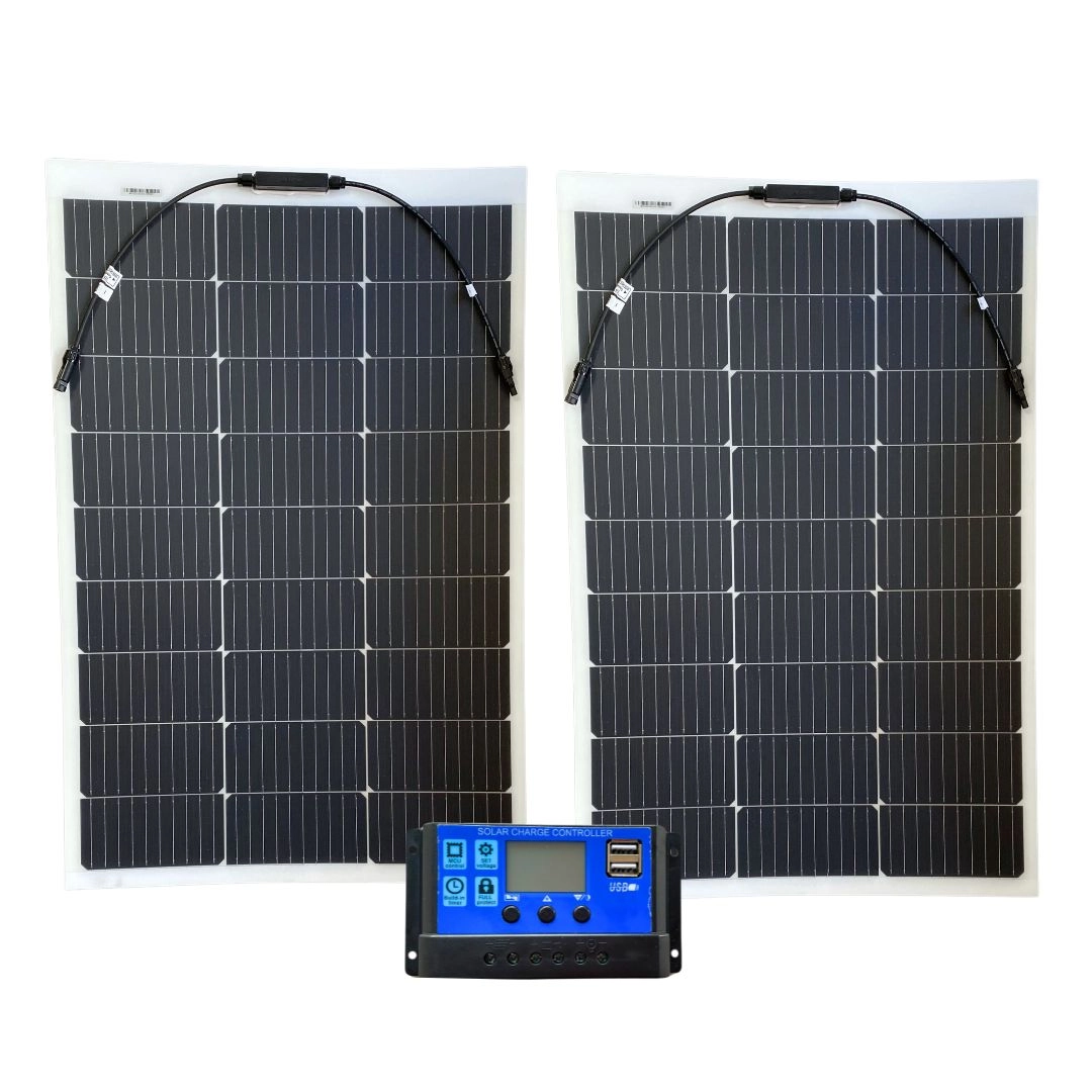 Kit Par Painel Solar Caminhão MotorHome 100w + Controlador