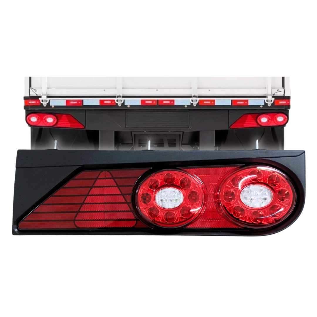 Lanterna Traseira LED Bivolt Universal Para Caminhão Carreta Randon Implemento Após 13 Lado Direito Lanterna Traseira LED Bivolt Universal Para Caminhão Carreta Randon Implemento Após 13 Lado Direito