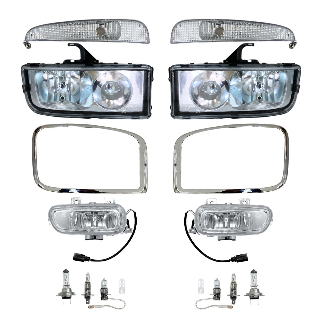 Kit Farol Principal Auxiliar Moldura Para MB Axor Kit Farol Principal Auxiliar Moldura Para MB Axor