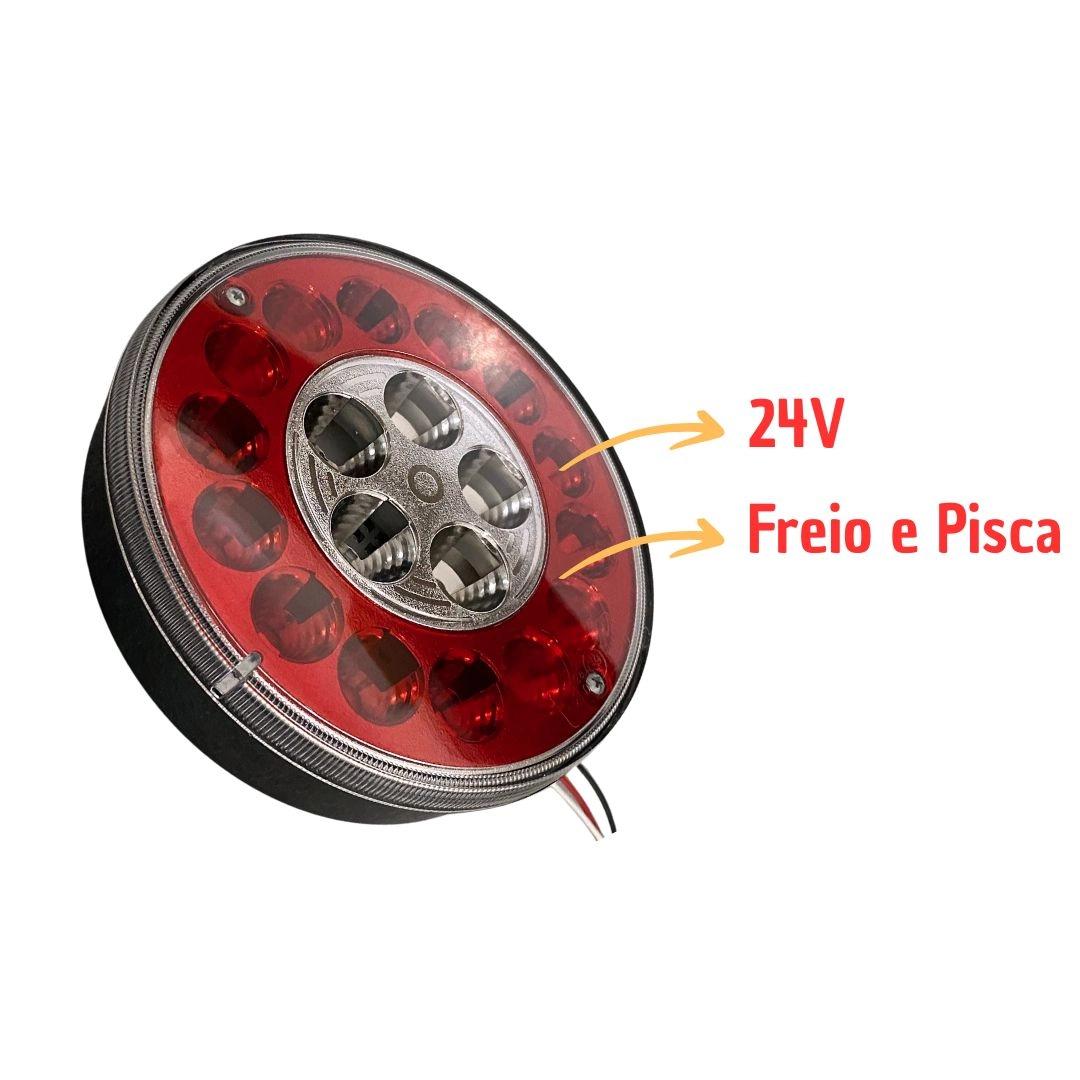 Lanterna Traseira Facchini 3 4 III IV LED 24V Freio Pisca