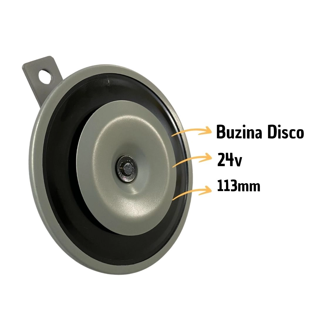 Buzina Bibi Bi-Bi Paquerinha Disco 24v Universal 113mm 2 Terminais 116dB Hella 3AL002768841