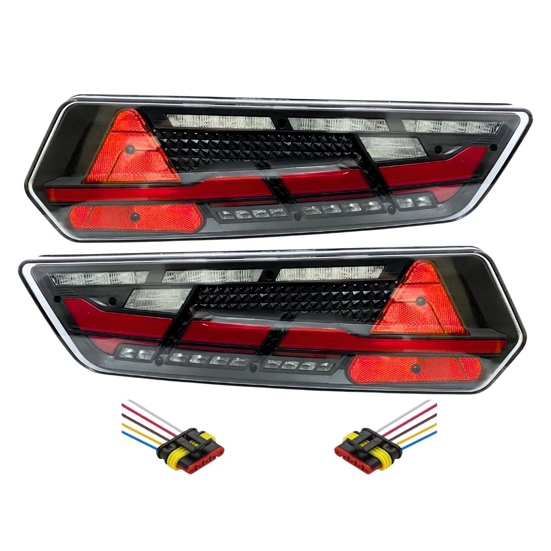 Kit Lanterna Traseira Multi Vision 24V Sequencial + Chicote