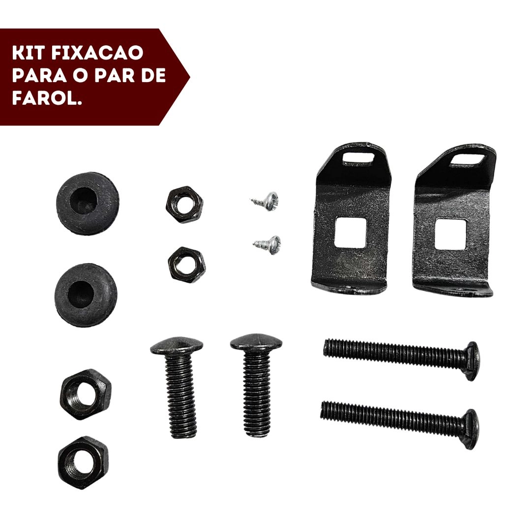 Par Farol Auxiliar Sun Ray Redondo 85mm Vidro Amarelo H3 12V