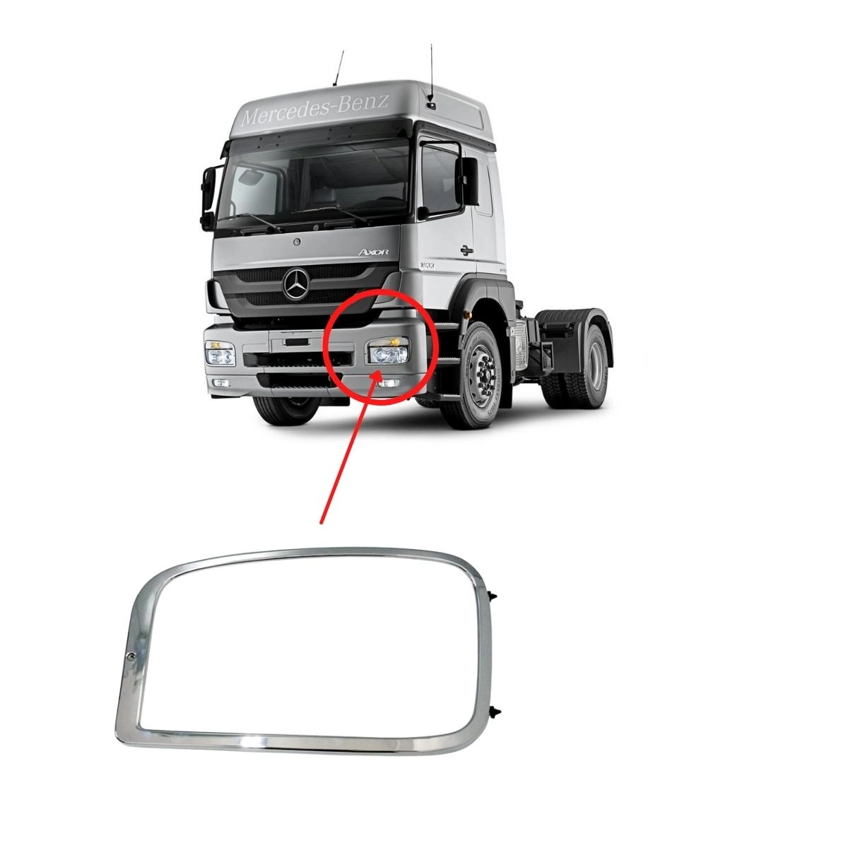 Par Moldura Farol Compativel MB Axor Par Moldura Farol Compativel MB Axor