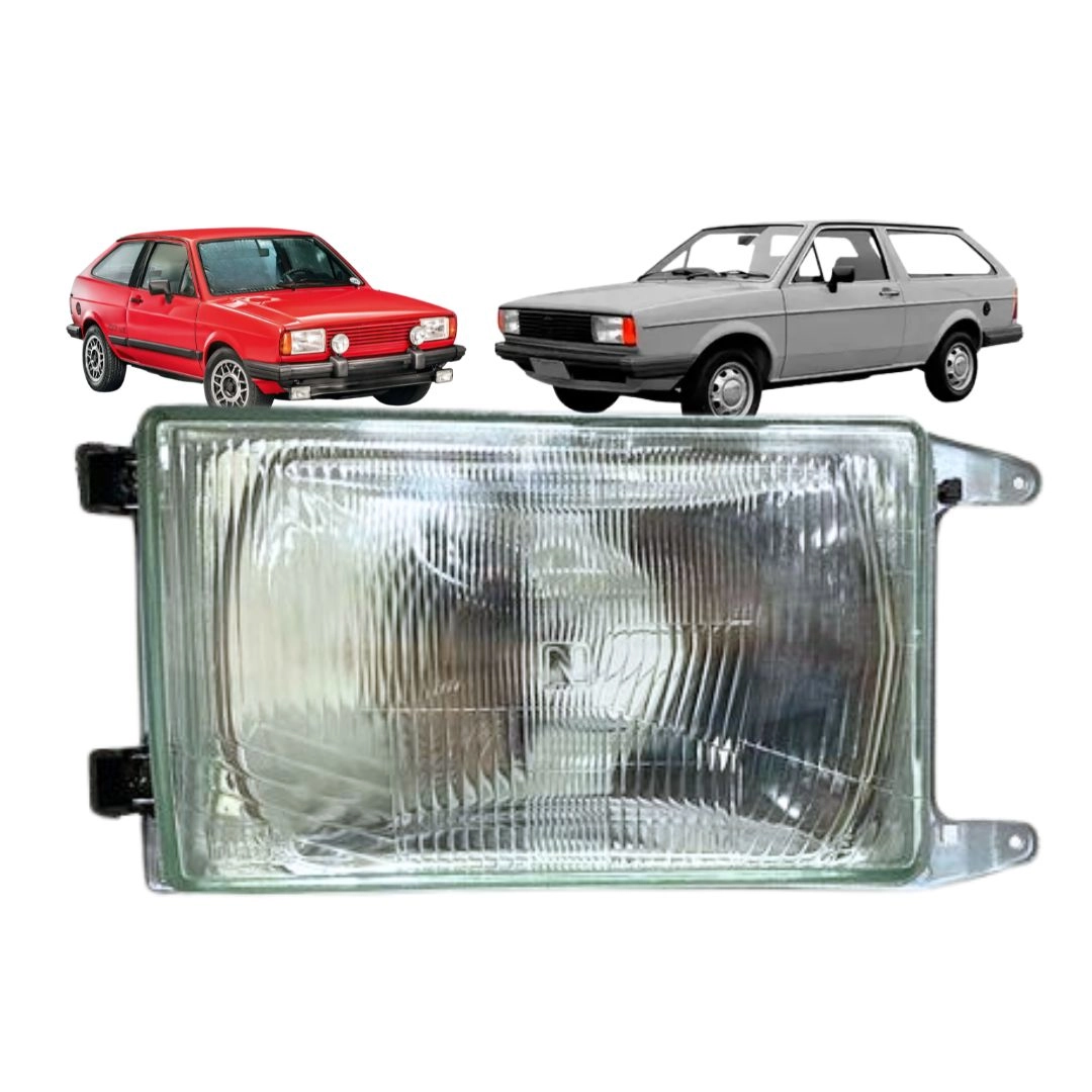 Farol Para Gol Parati 1985 a 1986 Lente Vidro Lado Esquerdo Farol Para Gol Parati 1985 a 1986 Lente Vidro Lado Esquerdo