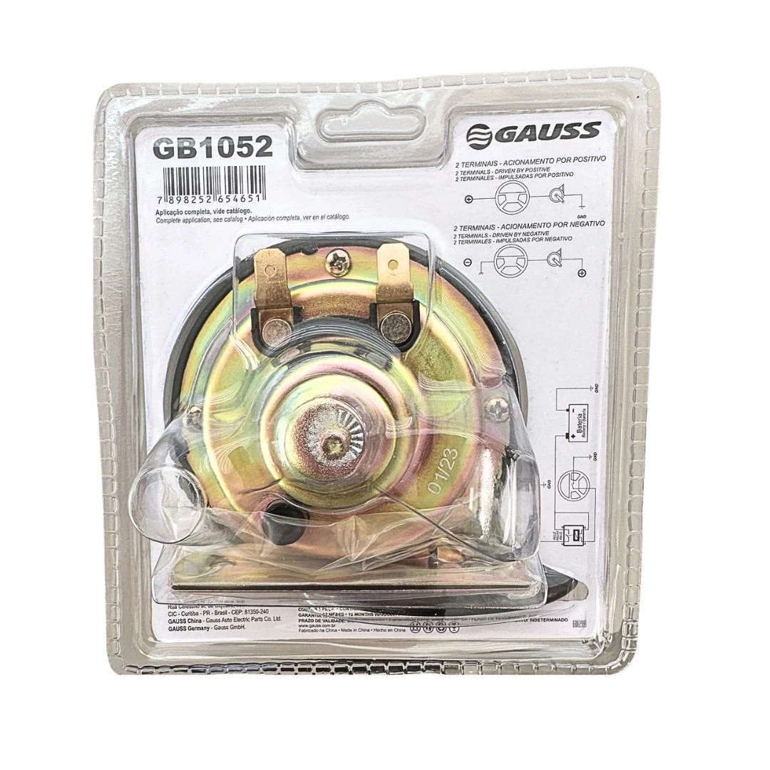 Buzina Caracol Individual Universal 12v Gauss Buzina Caracol Individual Universal 12v Gauss