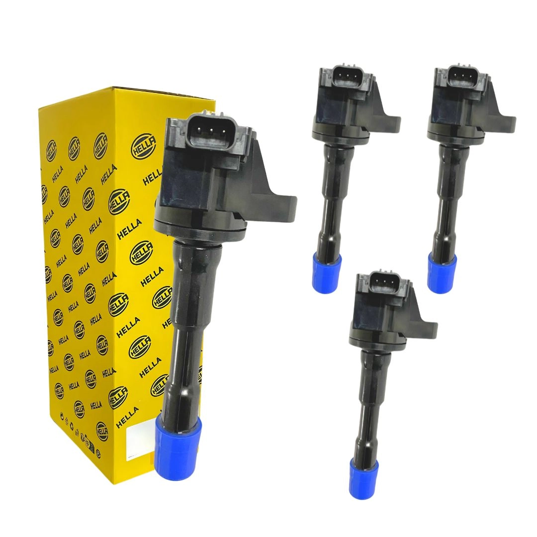 Kit 4 Bobina Ignição Traseira Para Honda Fit 1.4 Hella