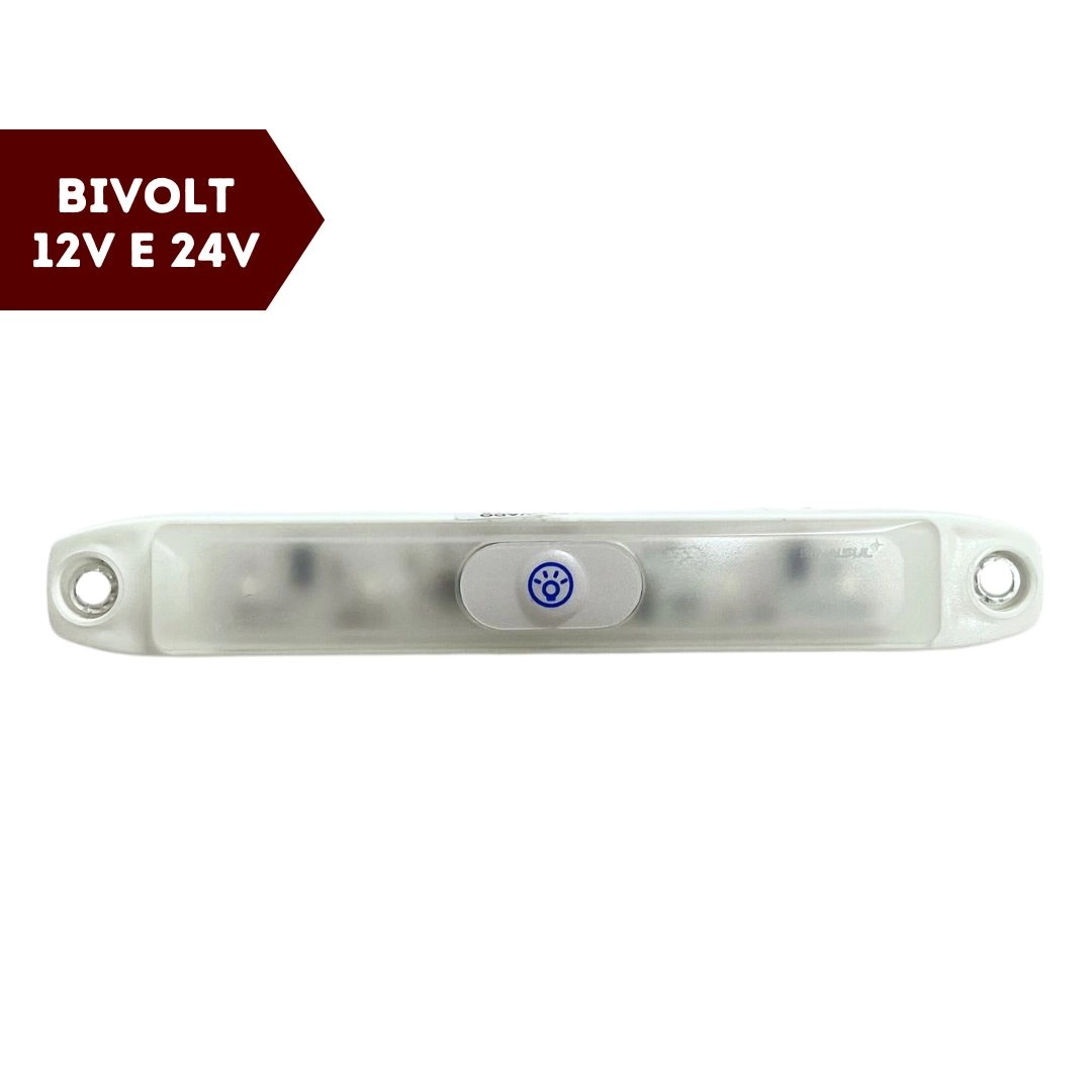 Lanterna Iluminação Interna Baú LED Bivolt com Botão On Off Lanterna Iluminação Interna Baú LED Bivolt com Botão On Off