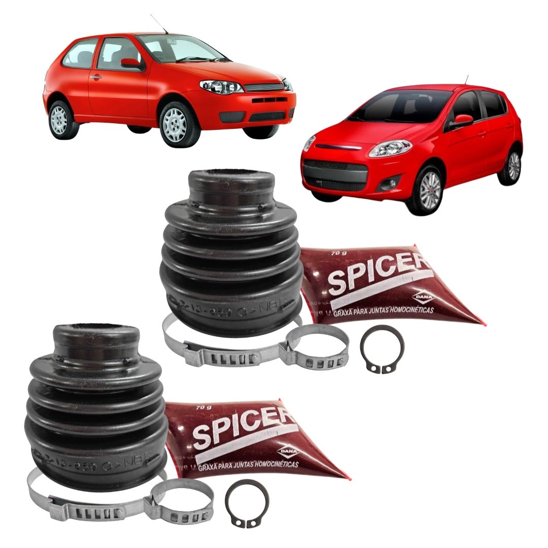 Par Kit Reparo Coifa Homocinetica Para Palio 11 a 17 Cambio