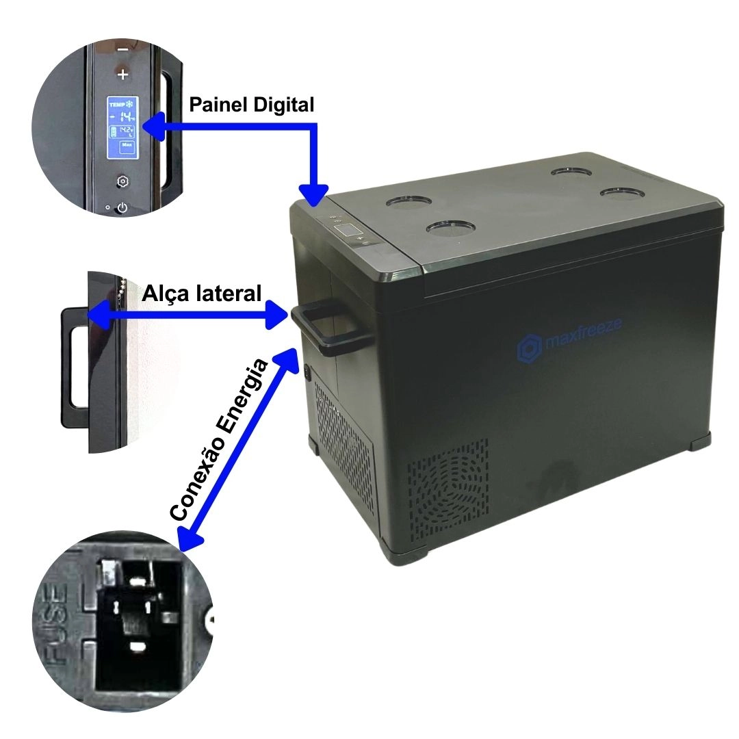 Geladeira 40 Litros 12V/24V 110v/220v Caminhão Ônibus Van