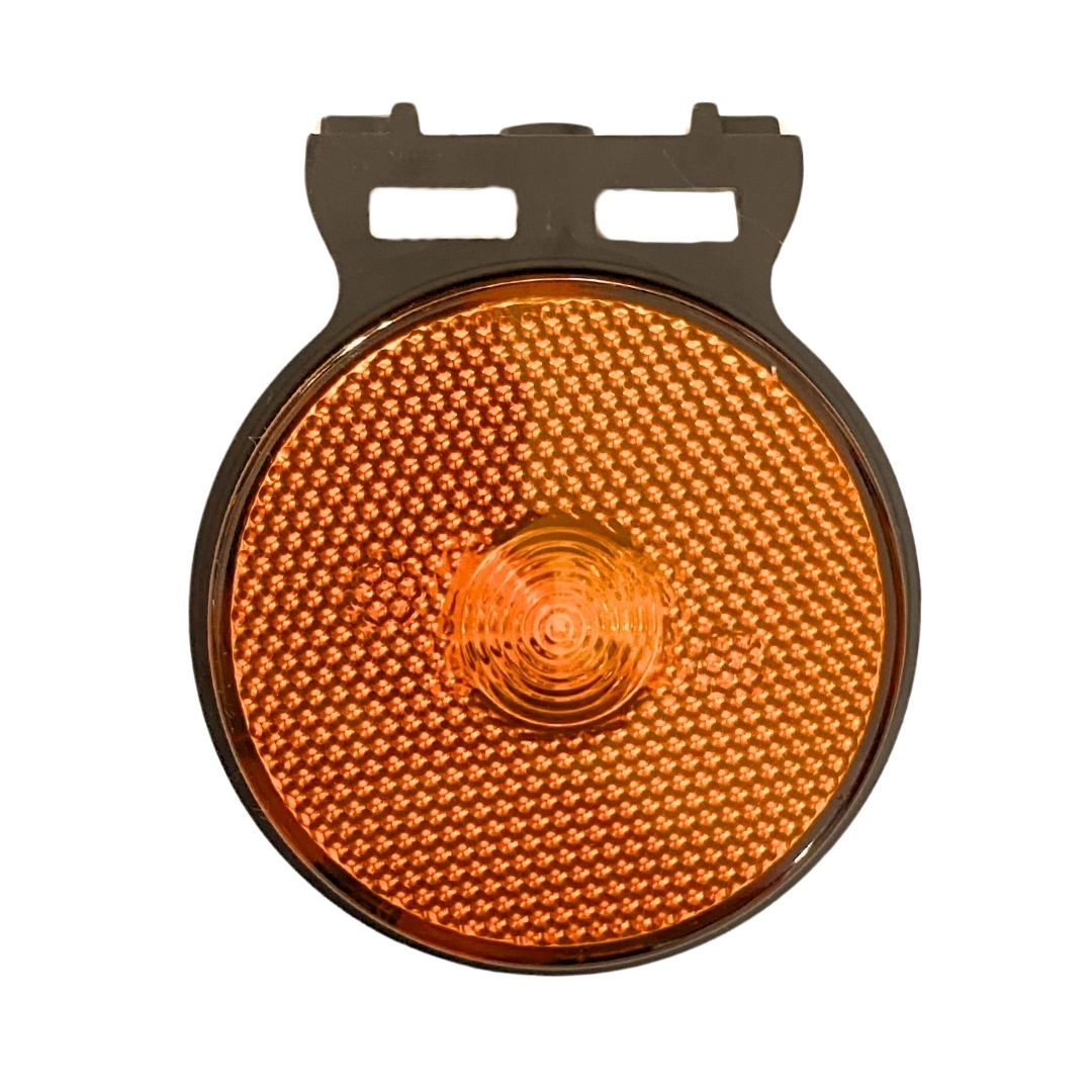 Lanterna Lateral LED Carreta Caminhão Randon Guerra Librelato Noma Facchini Suporte Amarela P 65mm