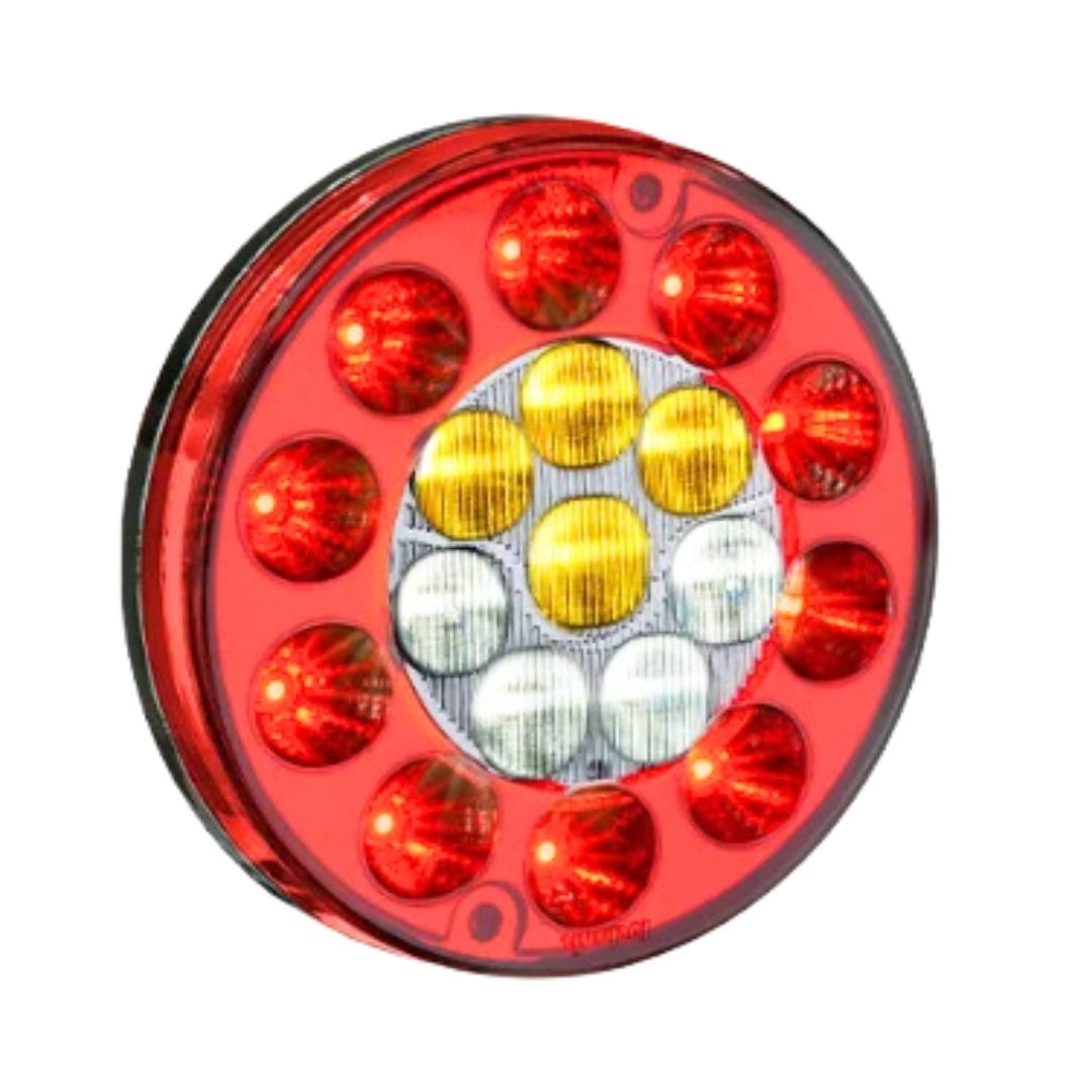 Lanterna Traseira Posição Freio Seta Ré LED Universal 135mm Lanterna Traseira Posição Freio Seta Ré LED Universal 135mm