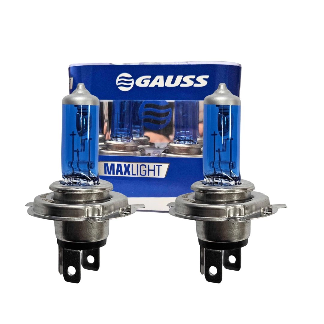 Par Lâmpada H4 Farol 12v 60/55W Super Branca Farol Alto e Baixo Base P43T-38 Gauss GL59H4 Par Lâmpada H4 Farol 12v 60/55W Super Branca Farol Alto e Baixo Base P43T-38 Gauss GL59H4