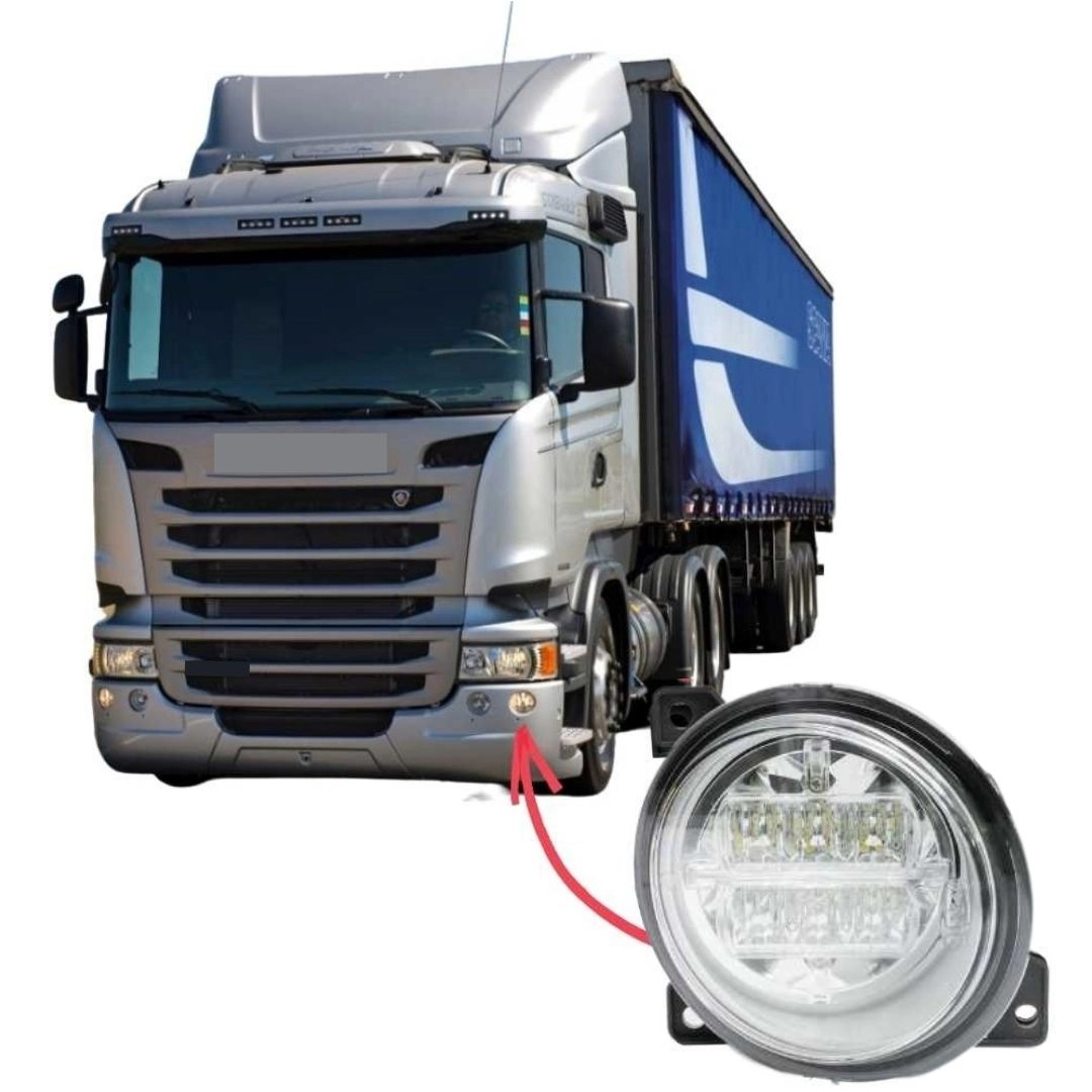 Farol Auxiliar Neblina LED Para Scania Série PGR Lado Esquerdo IAM 83437417 Farol Auxiliar Neblina LED Para Scania Série PGR Lado Esquerdo IAM 83437417