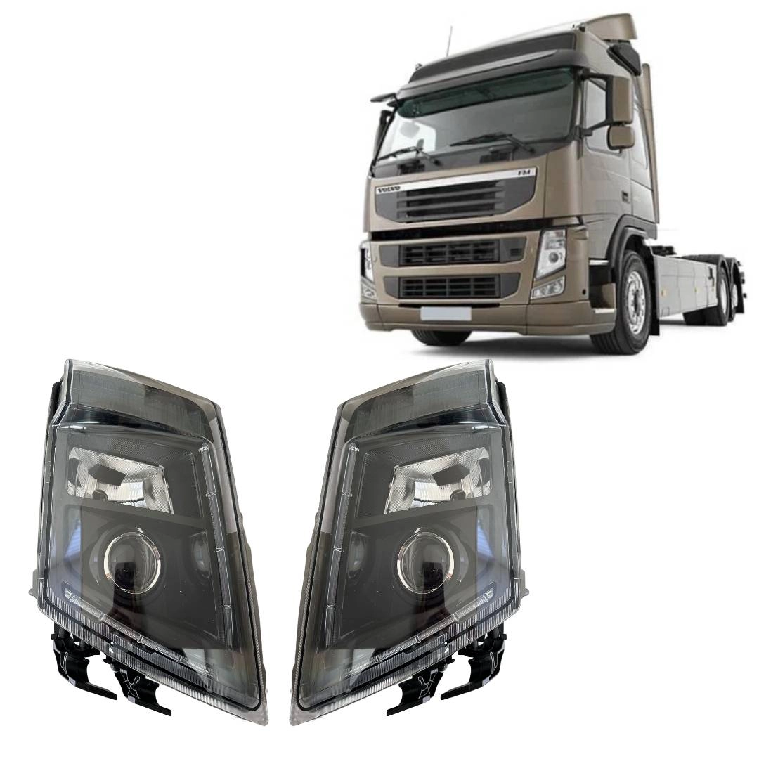 Par Farol Para Volvo FM FH FH13  Máscara Negra Black