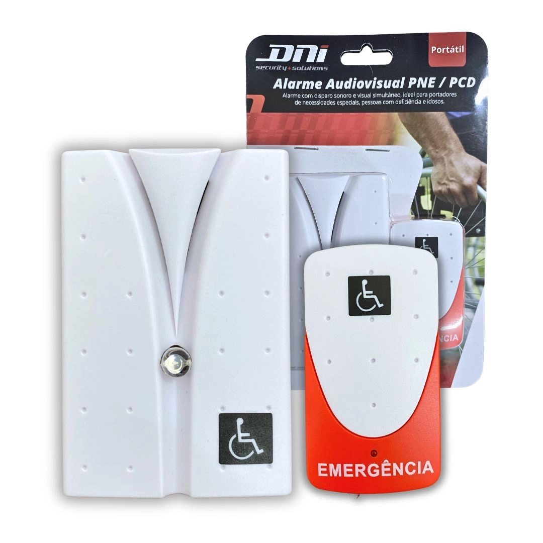 Alarme Campainha de Emergência para Banheiro PNE PCD e Idosos Sem Fio Bivolt DNI4241 Alarme Campainha de Emergência para Banheiro PNE PCD e Idosos Sem Fio Bivolt DNI4241