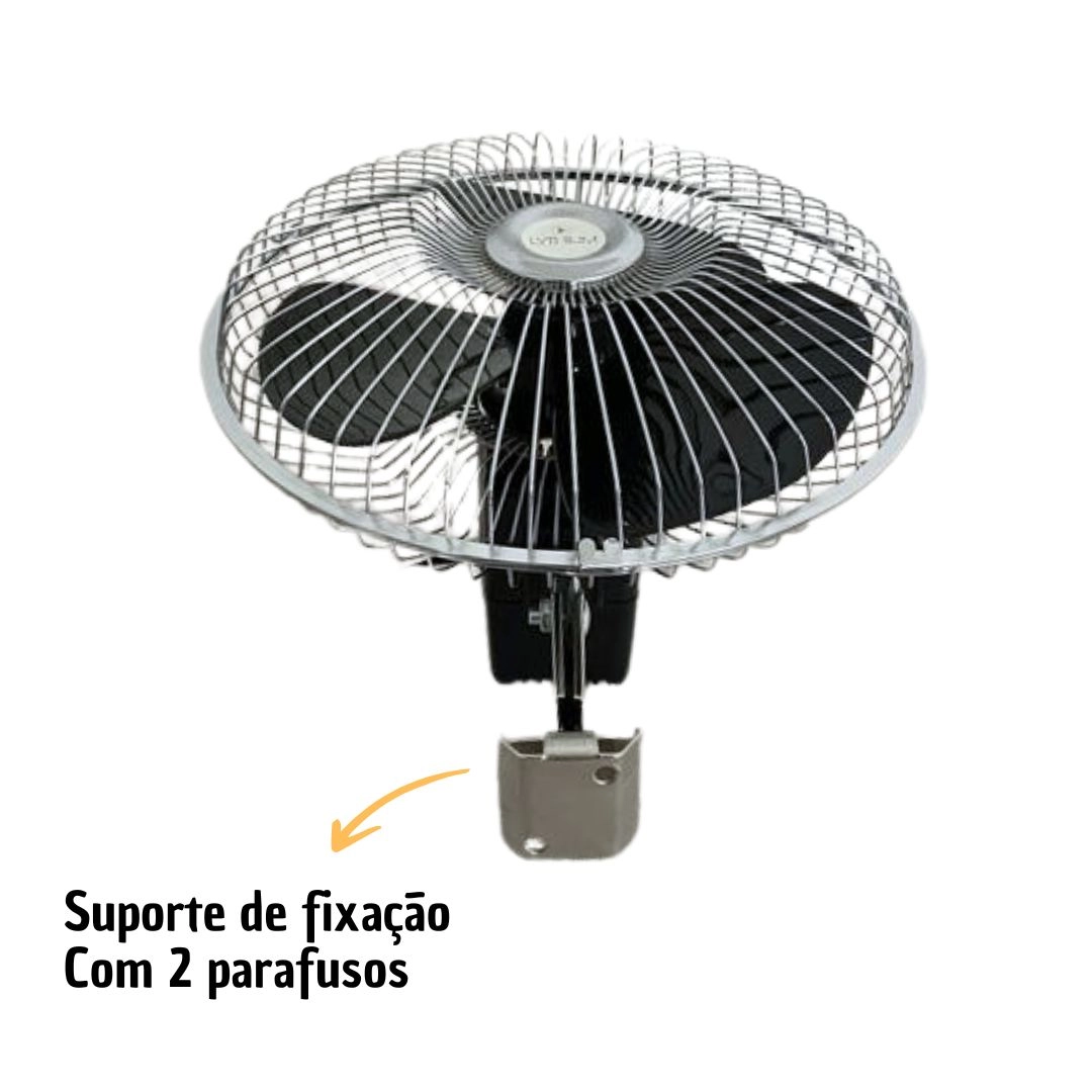 Ventilador Oscilante Automotivo 8 Polegadas Grade de Metal 24V Silencioso Com Plug Acendedor Para Cabine Caminhão Ônibus