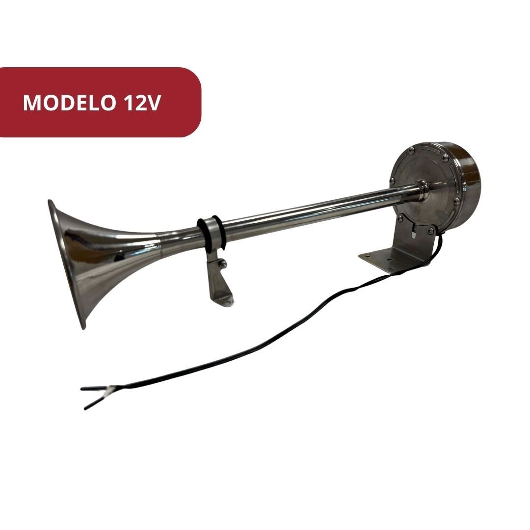 Buzina Marítima 12v 100% Elétrica 1 Corneta Inox Universal Barcos Lanchas Iates Automóveis Vetor Buzina Marítima 12v 100% Elétrica 1 Corneta Inox Universal Barcos Lanchas Iates Automóveis Vetor