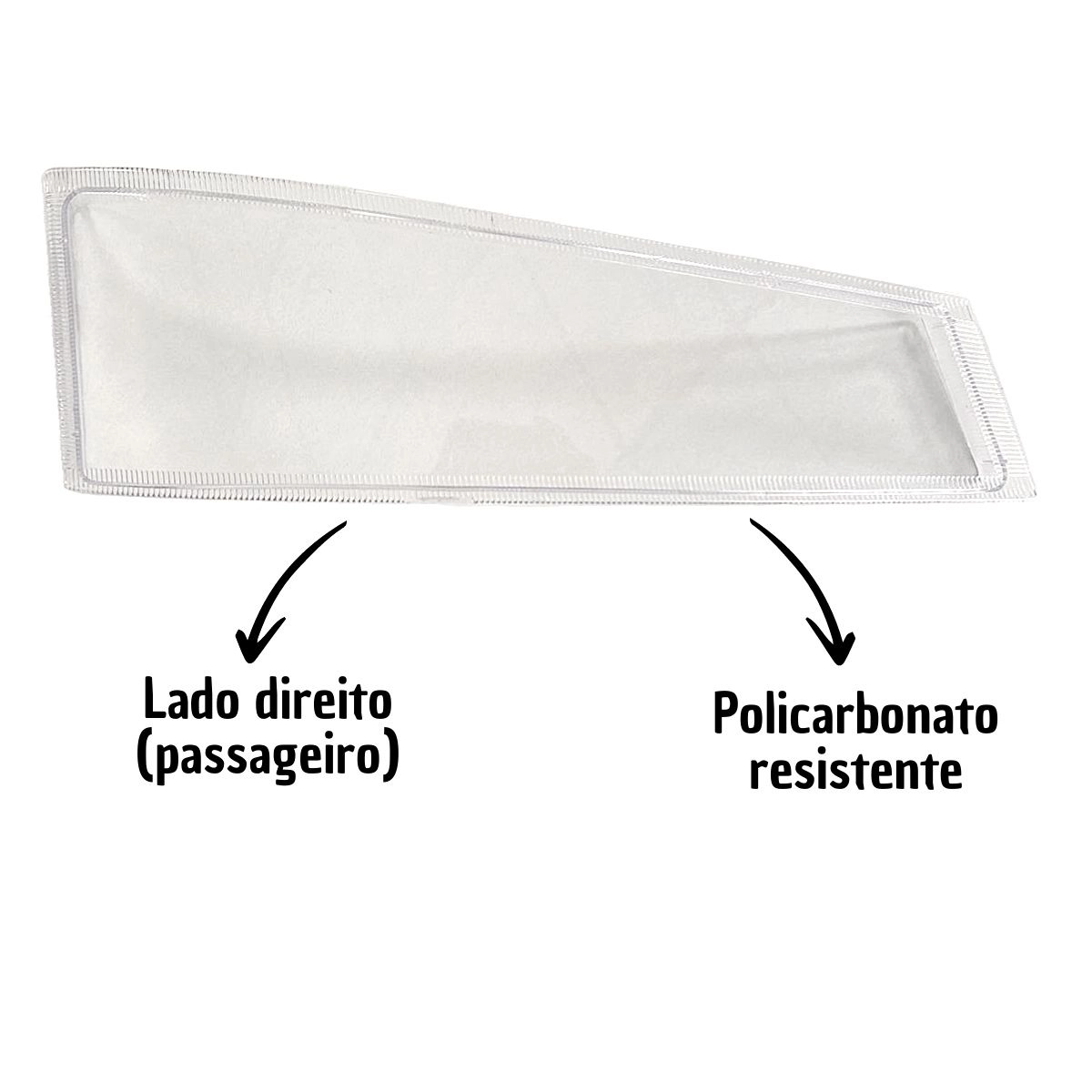 Lente para Farol Auxiliar Para Volvo FH16 Direito