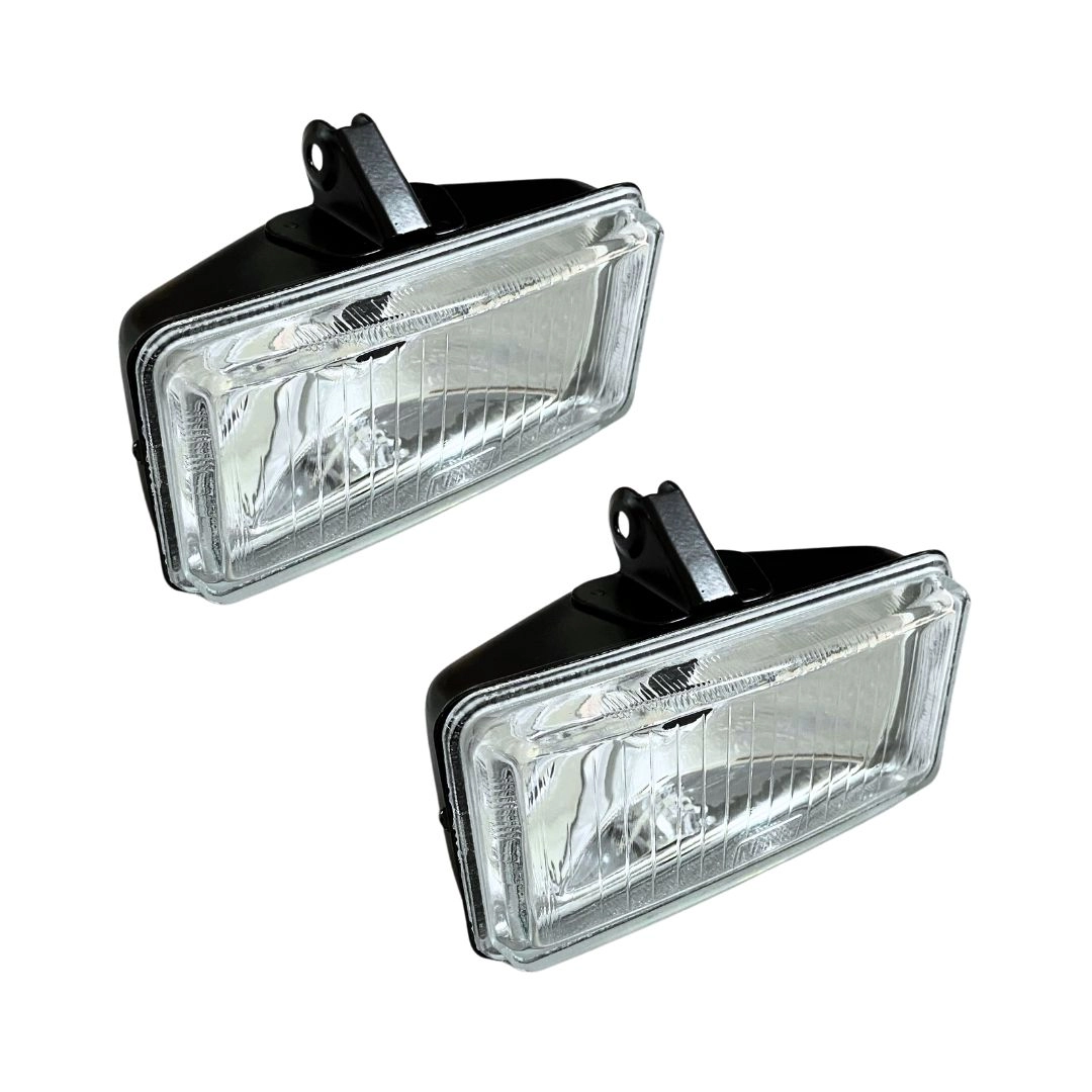 Par Farol Auxiliar Milha Retangular Universal H3 152x178mm Par Farol Auxiliar Milha Retangular Universal H3 152x178mm