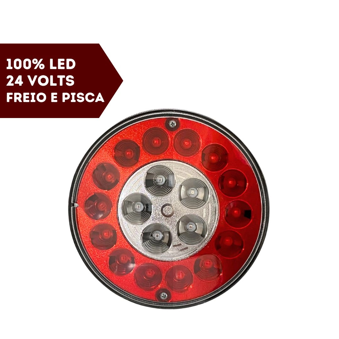 Lanterna Traseira Facchini 3 4 III IV LED 24V Freio Pisca