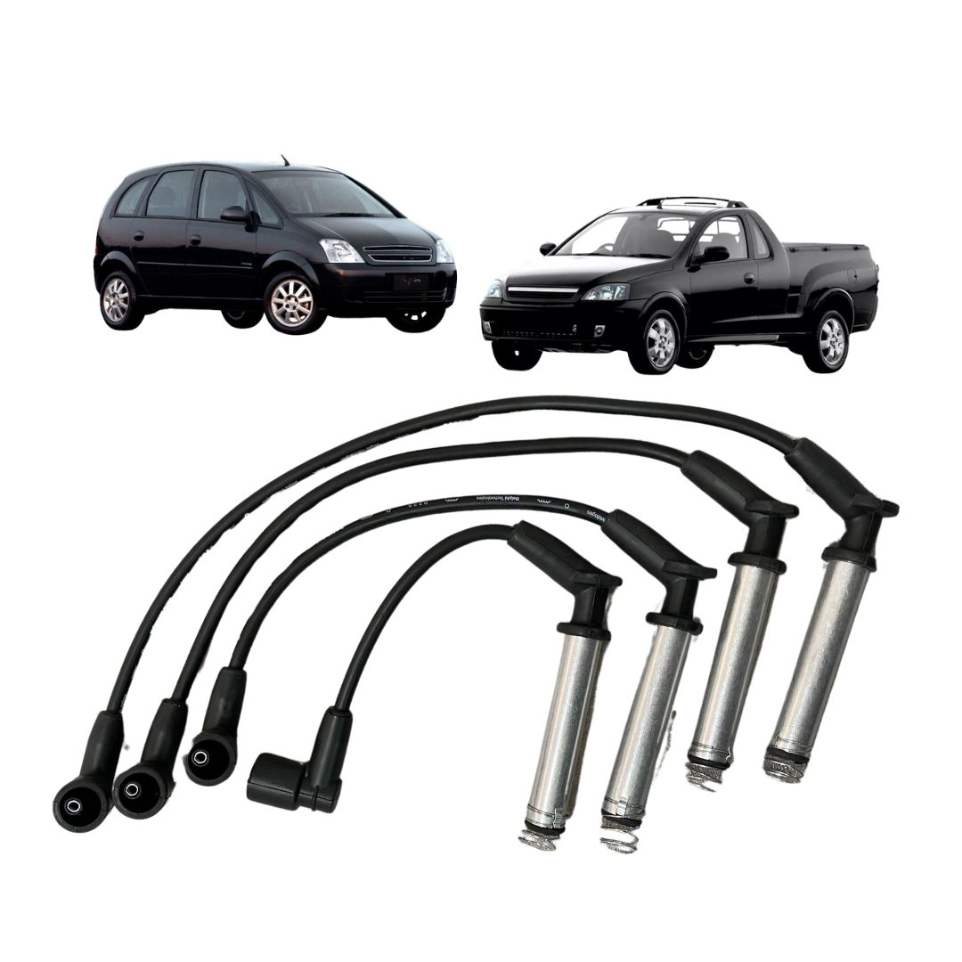 Jogo 4 Cabos Ignição Para GM Meriva Montana 1.4 1.8 93235772 Jogo 4 Cabos Ignição Para GM Meriva Montana 1.4 1.8 93235772