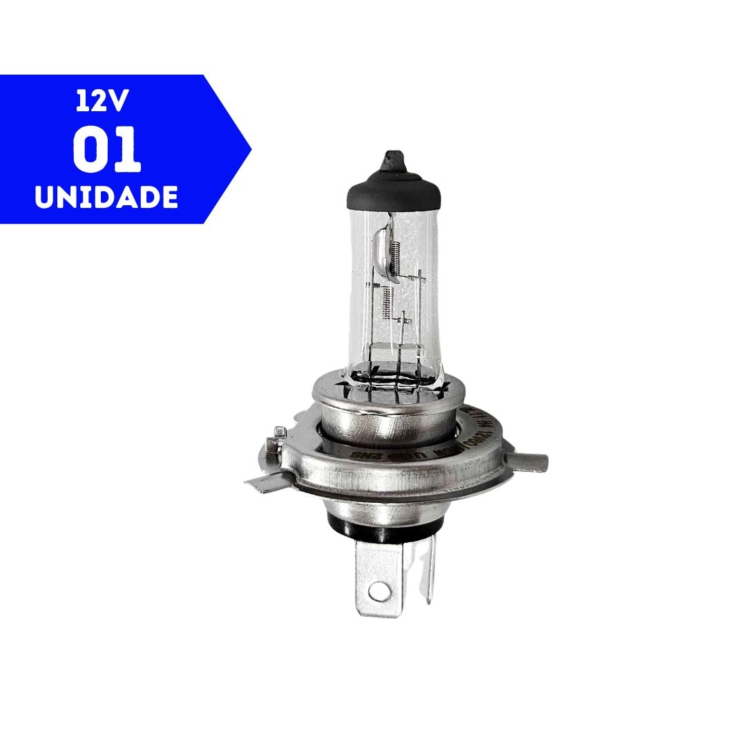 Lâmpada H4 Halógena 60/55W 12V Farol Alto e Baixo Universal Gauss GL11H4