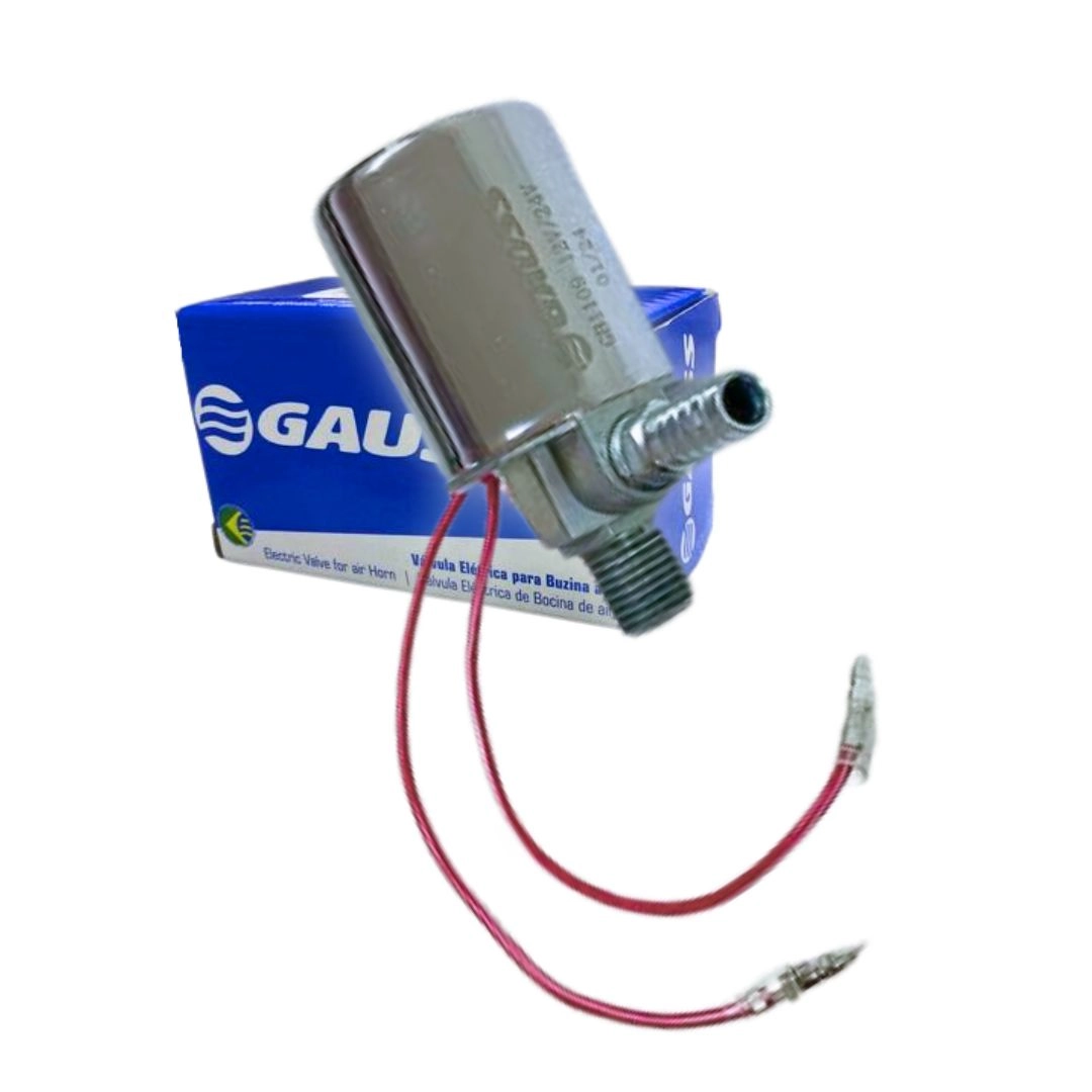 Válvula Solenoide Elétrica Para Buzina a Ar Comprimido Bivolt 12V 24V Universal Linha Leve e Pesada Gauss GB1109