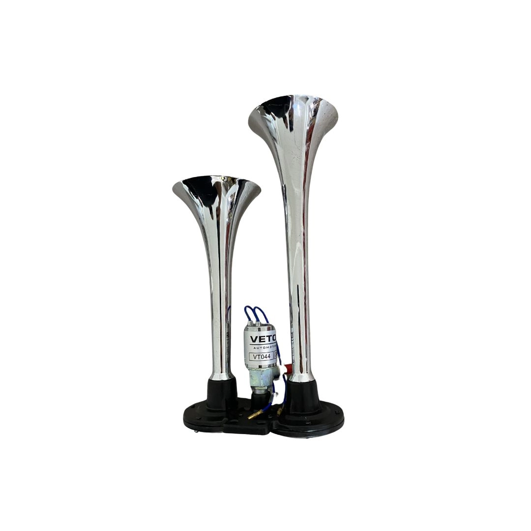 Buzina a Ar para Caminhão 24v Universal 2 Cornetas Válvula Eletrica Buzina a Ar para Caminhão 24v Universal 2 Cornetas Válvula Eletrica