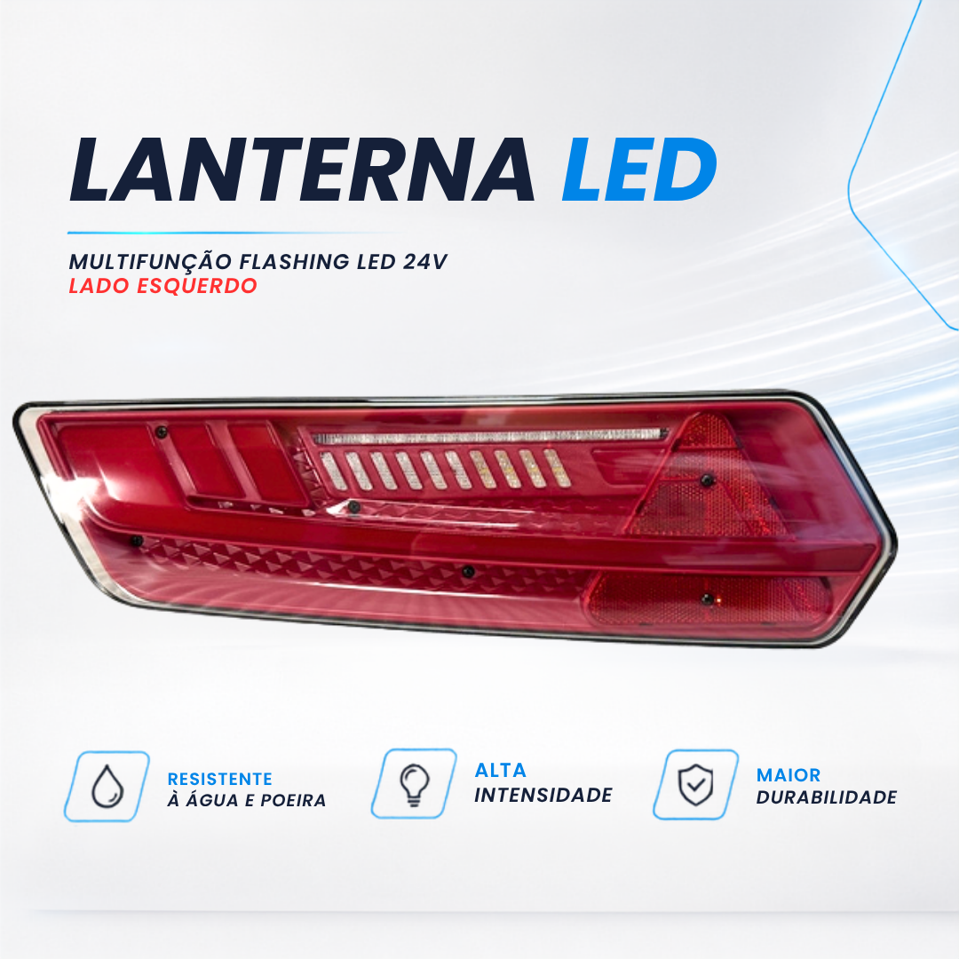 Lanterna Traseira S96 Flashing LED 24v Posição Ré Freio Pisca Sequencial Esquerdo Sinalsul 278006515E