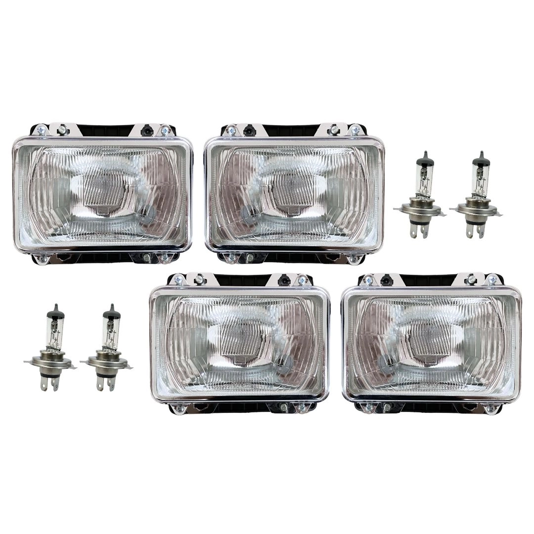 Kit 4 Farol ParaMb Mercedes Bicudo + Lâmpada 24v Nino