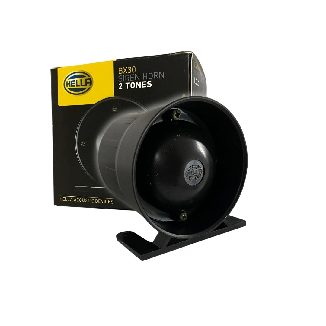 Sirene de Marcha Ré Intermitente Bivolt 12V 24V Universal 80dB a 110dB Alta Durabilidade Hella 3SL009148541 Original