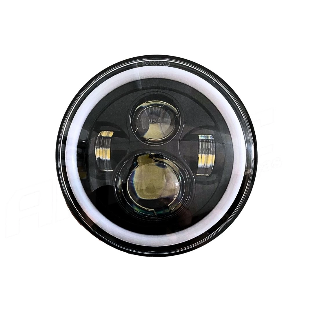 Farol Angel Eyes LED Jeep Troller Fusca Kombi Defender Farol Angel Eyes LED Jeep Troller Fusca Kombi Defender