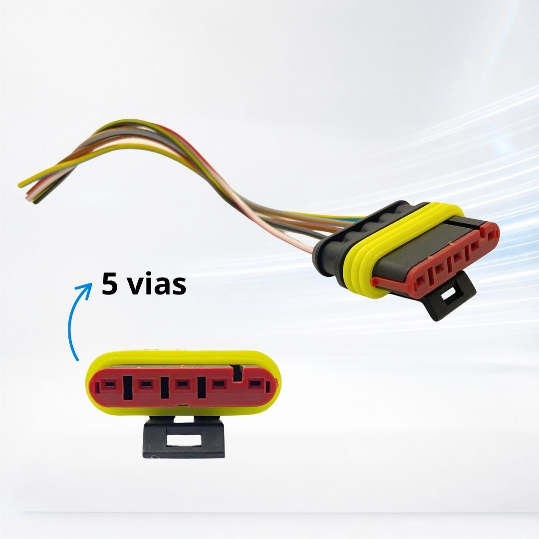 Kit Par Lanterna Traseira LED 24V Caminhão Carreta Reboque Implementos Sinalsul + Chicotes 5 Vias Kit Par Lanterna Traseira LED 24V Caminhão Carreta Reboque Implementos Sinalsul + Chicotes 5 Vias